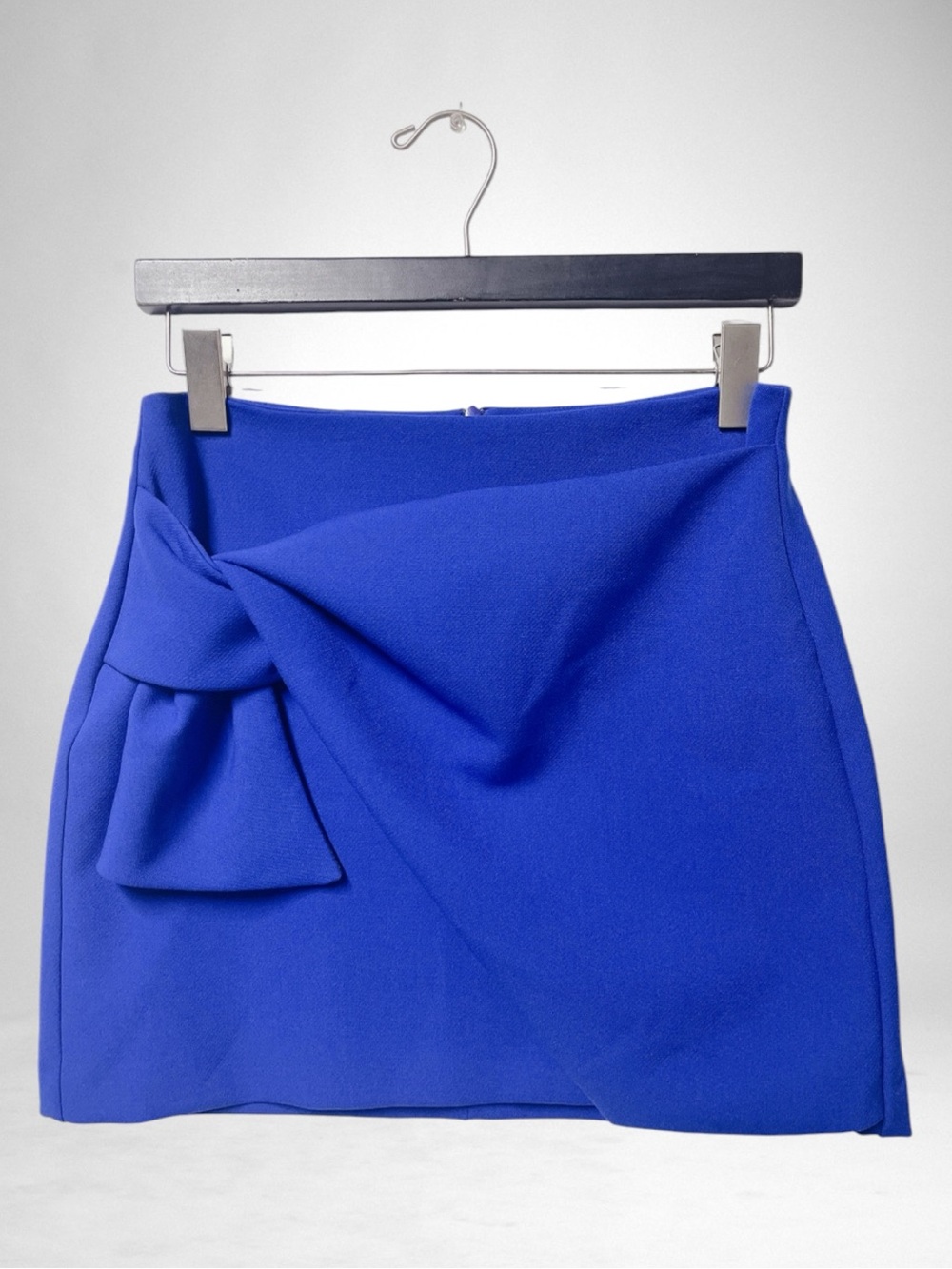 Zara Collection Royal Blue Faux Wrap Mini Skirt Size Small